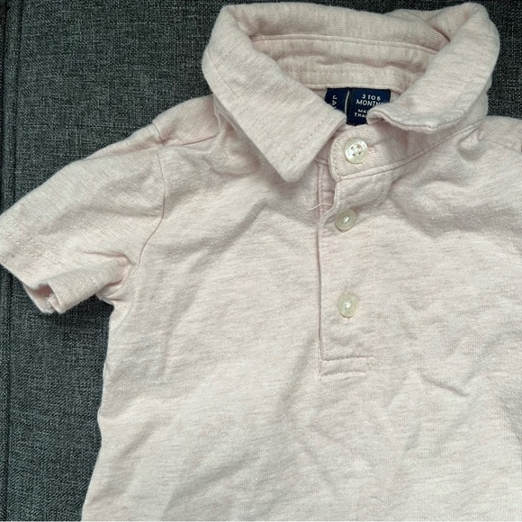 Janie and Jack Pink Polo Shirt Classic Short Sleeve - Picture 2 of 4